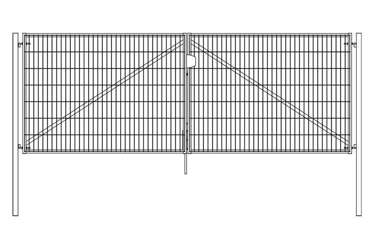 Ворота Light NoLock 1,53х4,0 RAL 6005